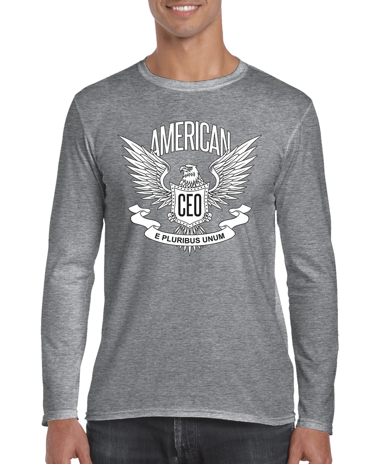 American CEO Patriotic Eagle Men's Long Sleeve Shirt
