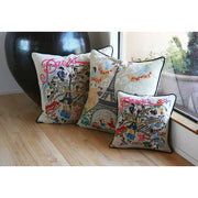 Eiffel Tower Paris Hand-Embroidered Pillow-2