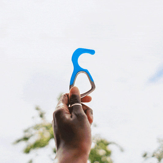 6 Pack of hoo(key)™ - The Only Patented Antimicrobial Silicone No-Touch Keychain Tool - Value Pack Deal-1